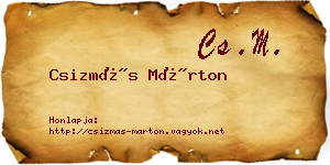 Csizmás Márton névjegykártya